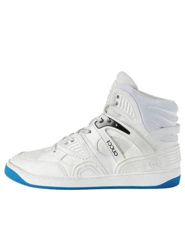 Кроссовки basket breathable wear-resistant non-slip high 'white blue' Gucci — изображение 1 из 4, белый