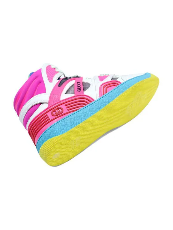 Кроссовки basket high 'white pink blue' Gucci — изображение 4 из 4, белый/розовый/синий