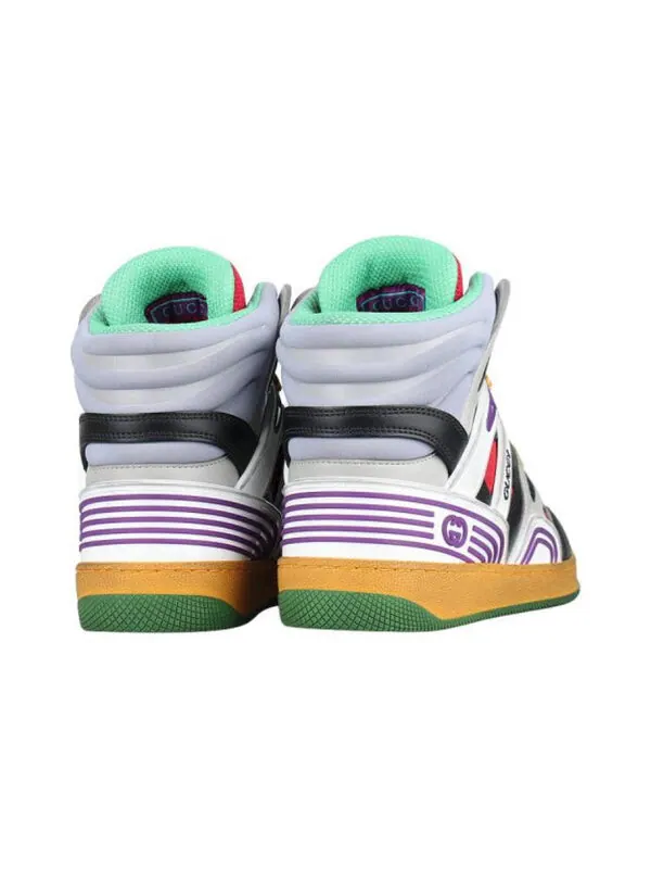 Кроссовки basket high 'black white purple' Gucci — изображение 4 из 4, черный белый фиолетовый