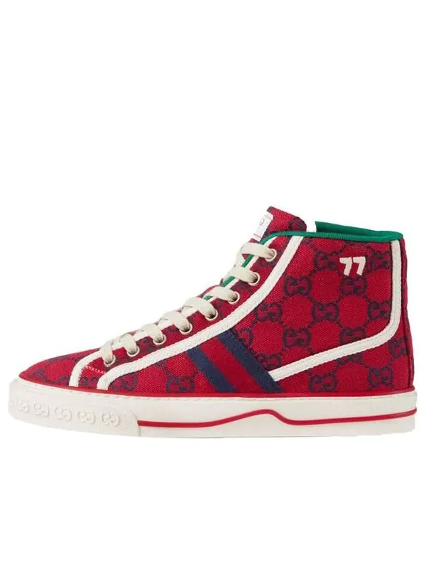 Кроссовки (WMNS) GUCCI Tennis 1977 High '520 Red' — изображение 1 из 4, красный