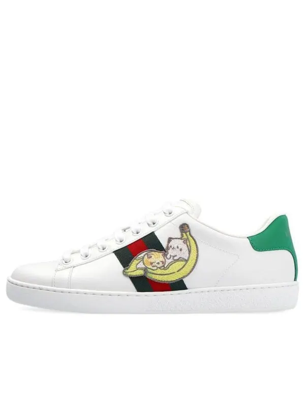 Кроссовки bananya x ace Gucci — изображение 1 из 4, белый/зеленый