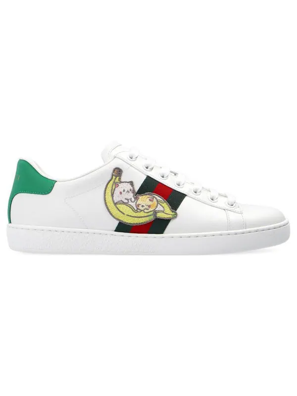 Кроссовки bananya x ace Gucci — изображение 2 из 4, белый/зеленый
