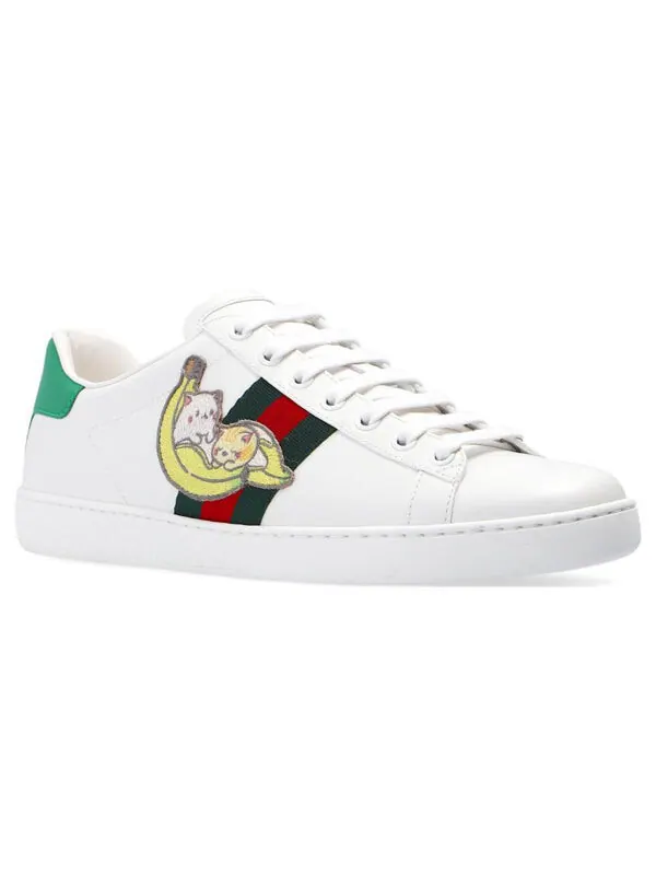 Кроссовки bananya x ace Gucci — изображение 3 из 4, белый/зеленый