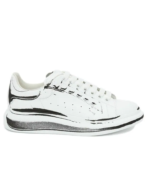 Кроссовки oversized sneaker 'white black print' Alexander Mcqueen — изображение 2 из 4, белый/черный