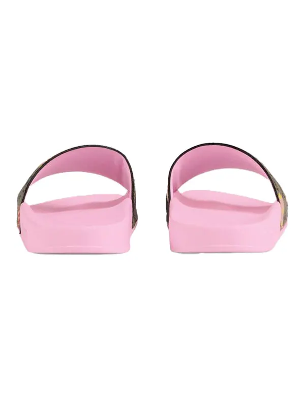 Тапочки slide les pommes slide sandal 'light pink' Gucci — изображение 4 из 4, светлый розовый/бежевый