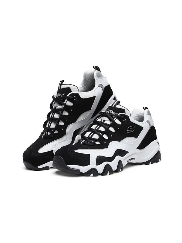 Кроссовки d'lites 2.0 low sports shoes black/white Skechers — изображение 3 из 4, черный/белый