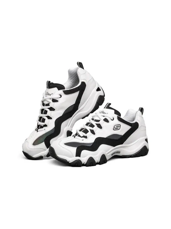 Кроссовки d lites 2.0 running shoes white/black/grey Skechers — изображение 3 из 4, серый