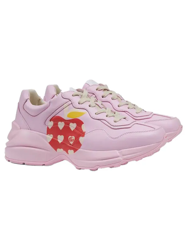 Кроссовки rhyton 'pink apple' Gucci — изображение 3 из 4, розовый