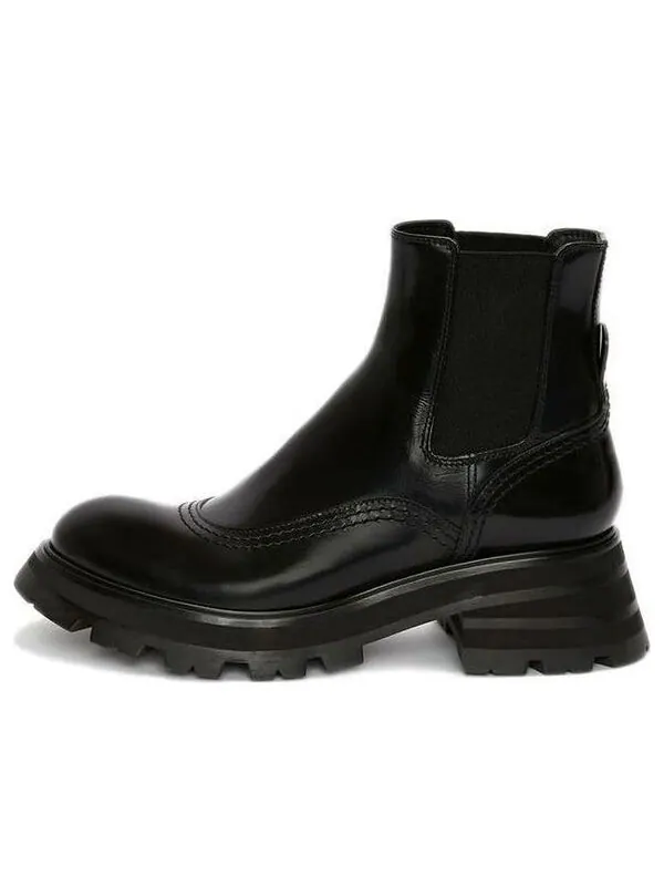 Кроссовки leather chelsea ankle boots 'black' Alexander Mcqueen — изображение 1 из 4, черный