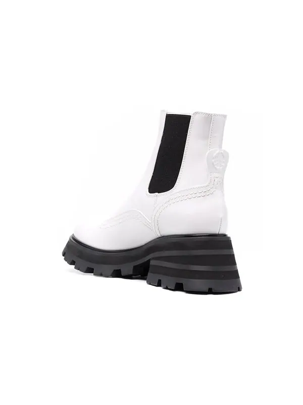 Кроссовки leather chelsea ankle boots 'white black' Alexander Mcqueen — изображение 3 из 4, белый