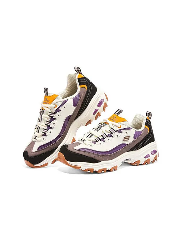 Кроссовки d'lites 1.0 sneakers 'white brown black' Skechers — изображение 3 из 4, белый/коричневый/черный