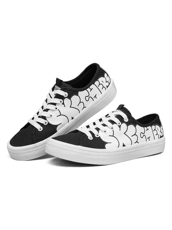 Кроссовки jeremyville x v'lites low-top sneakers black/white Skechers — изображение 3 из 4, черный/белый