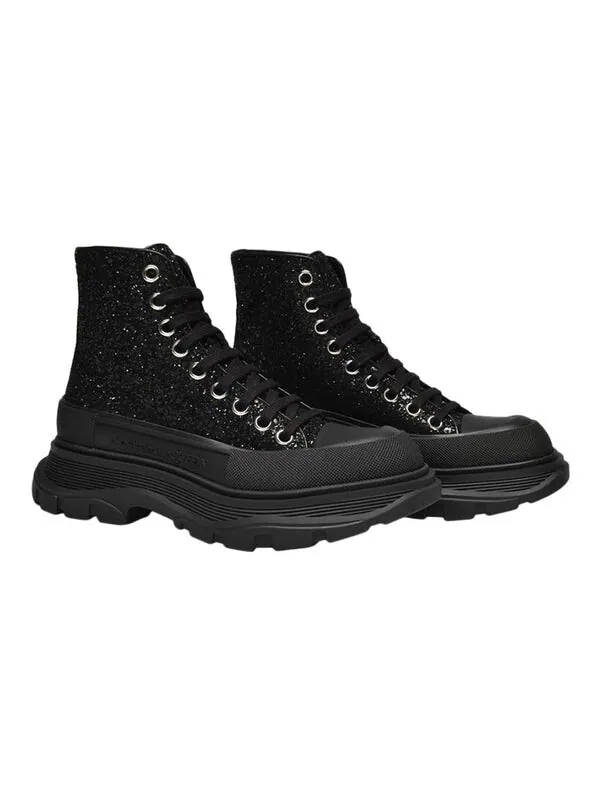 Кроссовки tread slick glitter high-top 'black' Alexander Mcqueen — изображение 2 из 2, черный