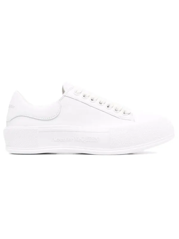 Кроссовки deck plimsoll lace-up sneakers 'white' Alexander Mcqueen — изображение 2 из 4, белый