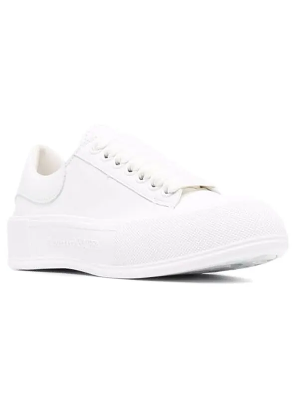 Кроссовки deck plimsoll lace-up sneakers 'white' Alexander Mcqueen — изображение 3 из 4, белый