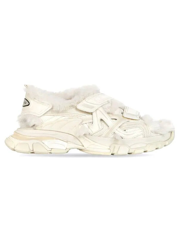 Сандалии track sandals 'fake fur white' Balenciaga — изображение 2 из 4, белый