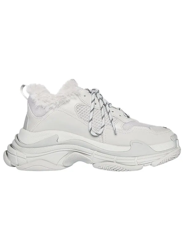 Кроссовки triple s sneaker 'faux fur - grey' Balenciaga — изображение 2 из 4, серый