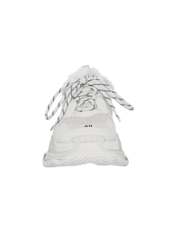 Кроссовки triple s sneaker 'faux fur - grey' Balenciaga — изображение 3 из 4, серый