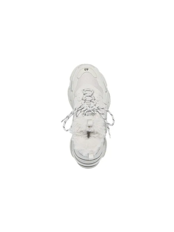 Кроссовки triple s sneaker 'faux fur - grey' Balenciaga — изображение 4 из 4, серый