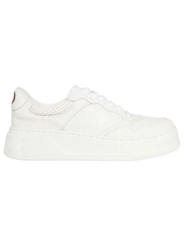 Кроссовки gg embossed sneaker 'white' Gucci — изображение 2 из 4, белый