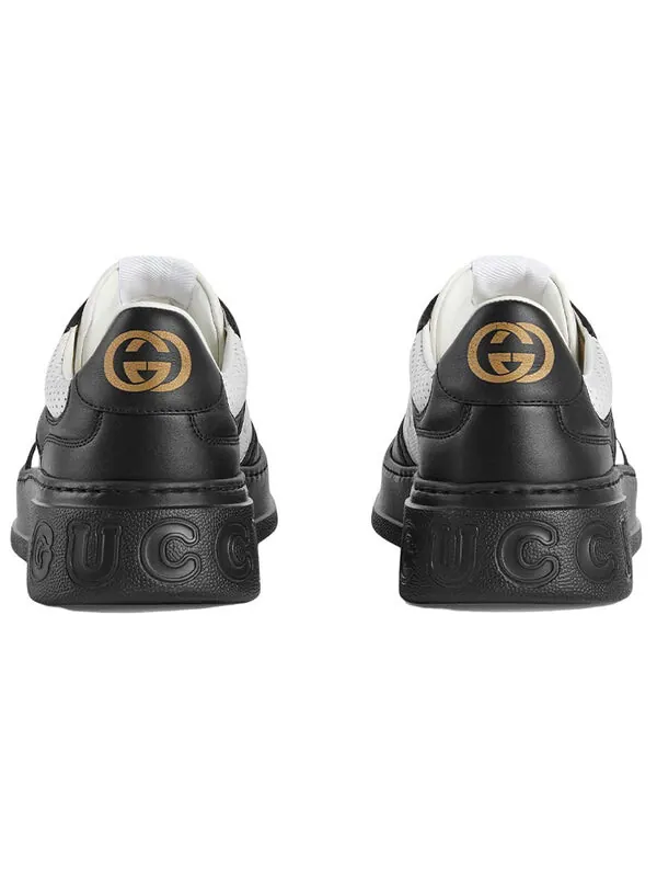 Кроссовки gg embossed sneaker 'black white leather' Gucci — изображение 4 из 4, черный/белый