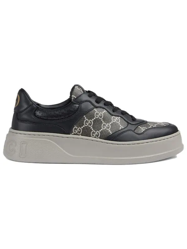 Кроссовки gg sneaker 'gg supreme canvas - black grey' Gucci — изображение 2 из 4, черный/серый