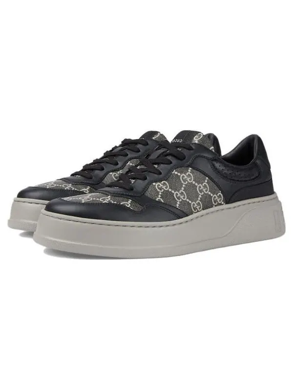 Кроссовки gg sneaker 'gg supreme canvas - black grey' Gucci — изображение 3 из 4, черный/серый