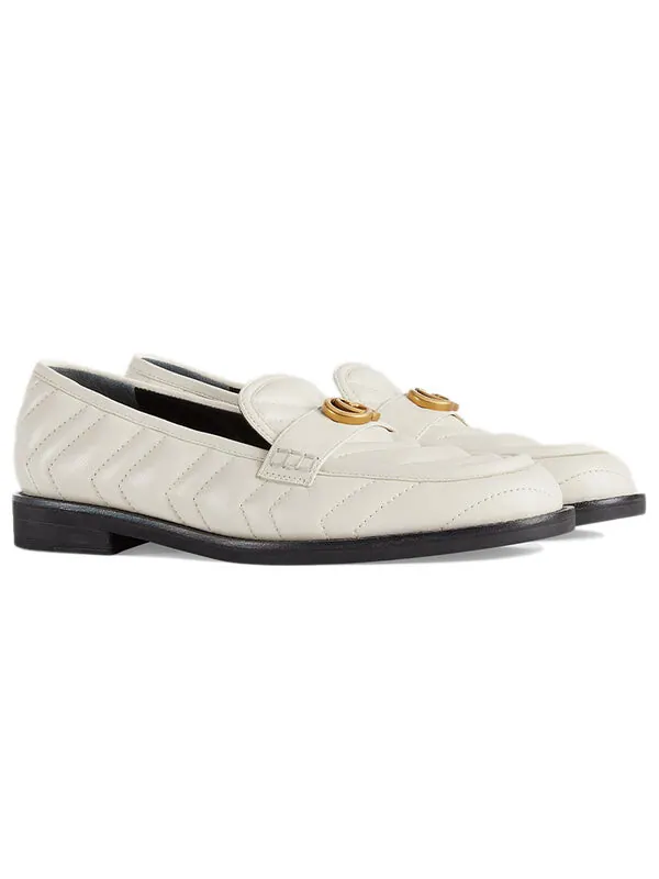 Кроссовки loafer with double g 'white' Gucci — изображение 3 из 4, белый