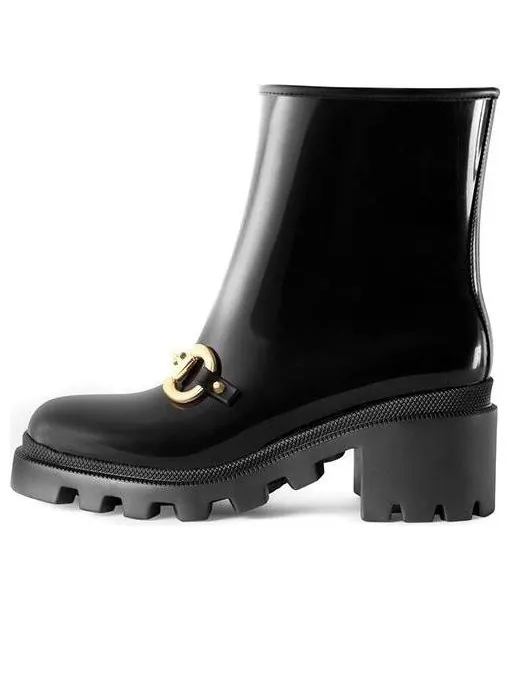 Кроссовки horsebit ankle boot 'black' Gucci — изображение 1 из 4, черный