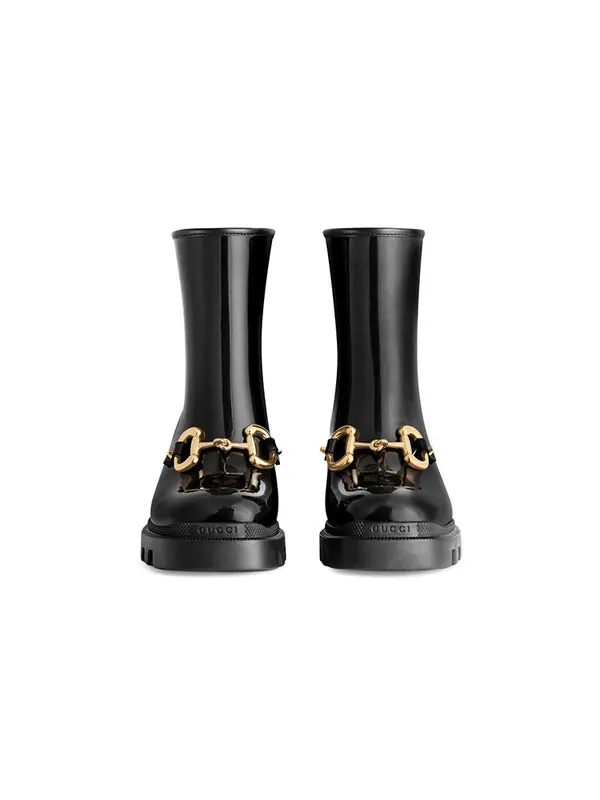 Кроссовки horsebit ankle boot 'black' Gucci — изображение 3 из 4, черный