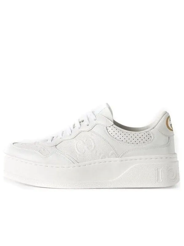 Кроссовки gg embossed sneaker 'white' Gucci — изображение 1 из 4, белый