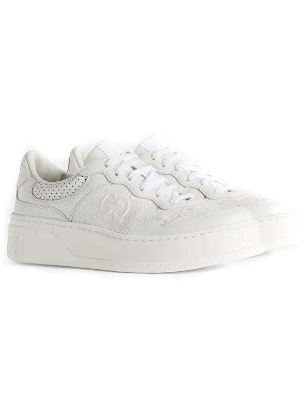 Кроссовки gg embossed sneaker 'white' Gucci — изображение 2 из 4, белый