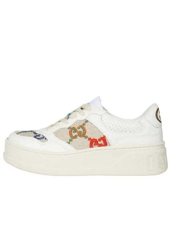 Кроссовки gg sneaker 'multicolor embroidered' Gucci — изображение 1 из 4, белый/мульти