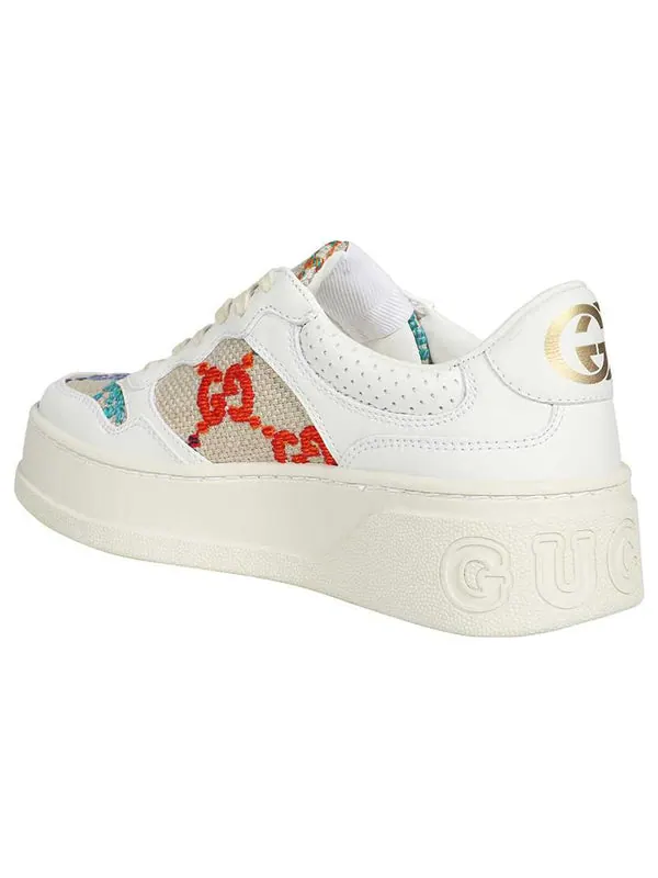 Кроссовки gg sneaker 'multicolor embroidered' Gucci — изображение 3 из 4, белый/мульти