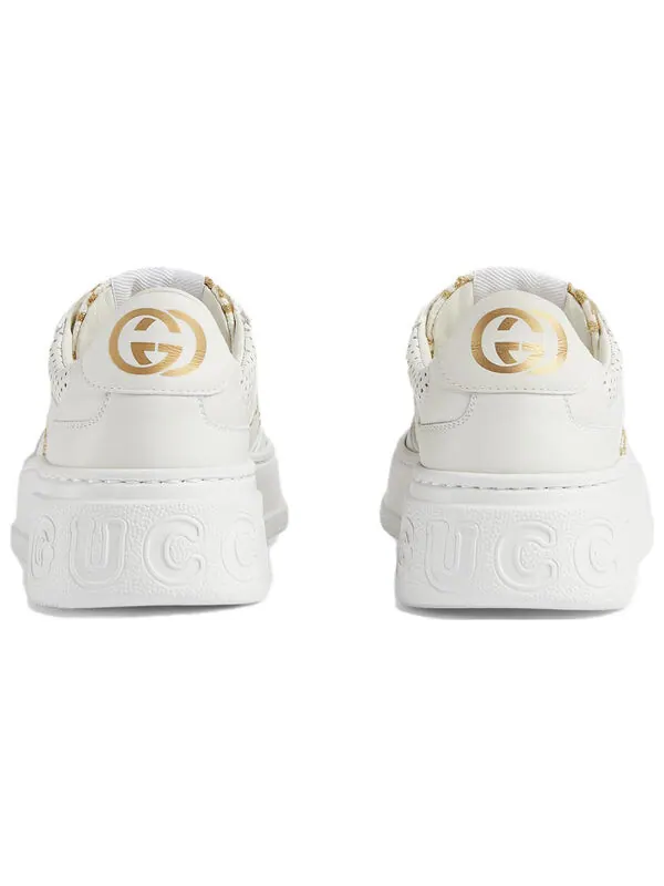 Кроссовки gg sneaker 'white leather' Gucci — изображение 3 из 4, белый