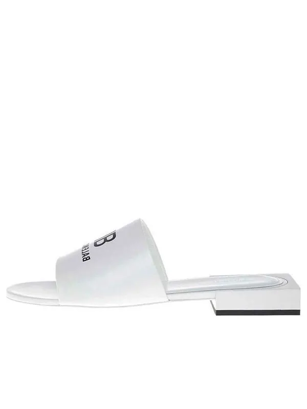 Тапочки box sandals 'white' Balenciaga