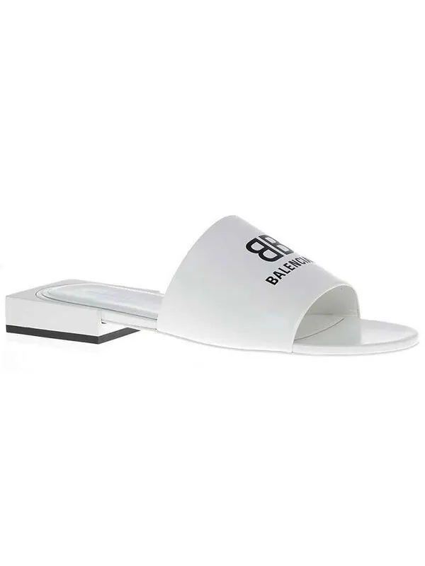 Тапочки box sandals 'white' Balenciaga — изображение 2 из 3, белый/черный