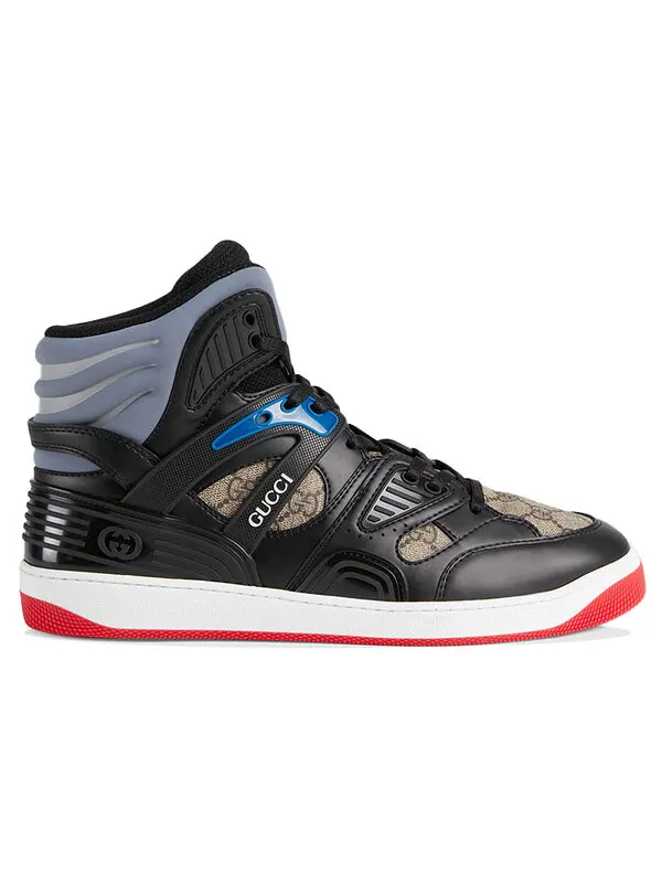Кроссовки basket high 'black demetra red' Gucci — изображение 3 из 4, черный/красный