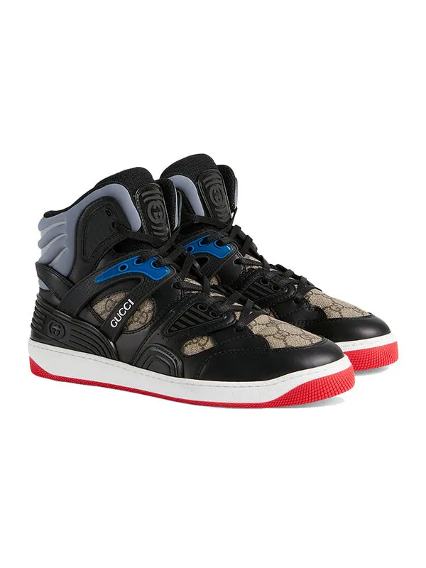 Кроссовки basket high 'black demetra red' Gucci — изображение 4 из 4, черный/красный