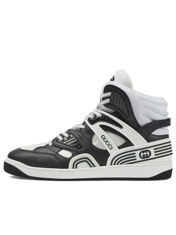 Кроссовки basket high 'black white' Gucci — изображение 1 из 4, черный/белый