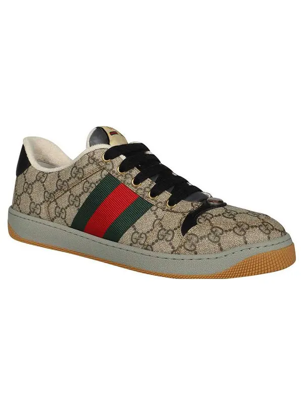 Кроссовки screener sneaker 'gg monogram - beige' Gucci — изображение 3 из 4, бежевый