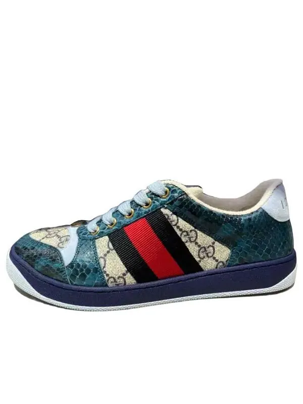 Кроссовки screener low-top sneakers 'blue beige' Gucci — изображение 1 из 1