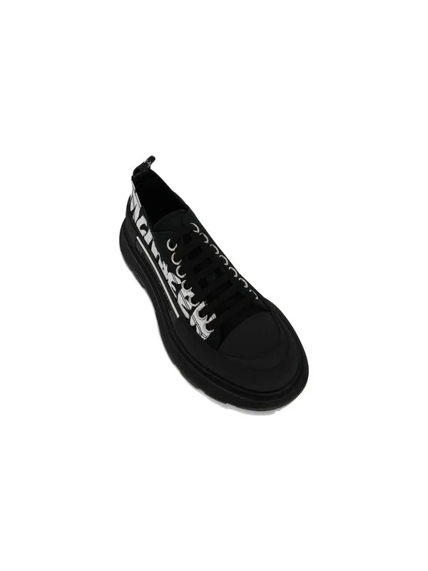 Кроссовки tread slick low lace up canvas graffiti 'black white' Alexander Mcqueen — изображение 4 из 4, черный/белый