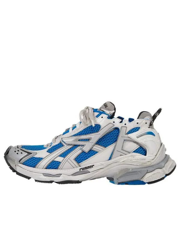 Кроссовки runner sneakers 'white blue mesh and nylon' Balenciaga — изображение 1 из 4, серый