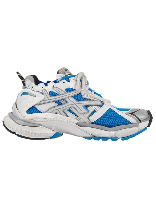 Кроссовки runner sneakers 'white blue mesh and nylon' Balenciaga — изображение 2 из 4, серый