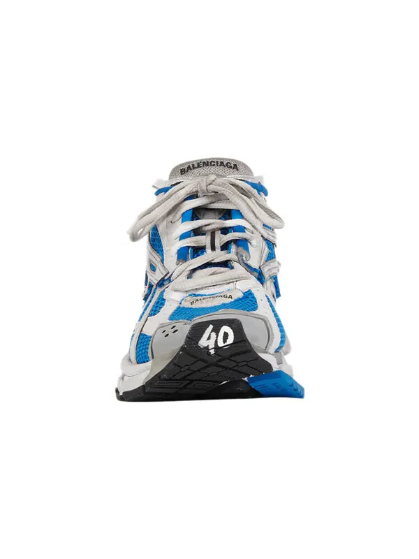 Кроссовки runner sneakers 'white blue mesh and nylon' Balenciaga — изображение 3 из 4, серый