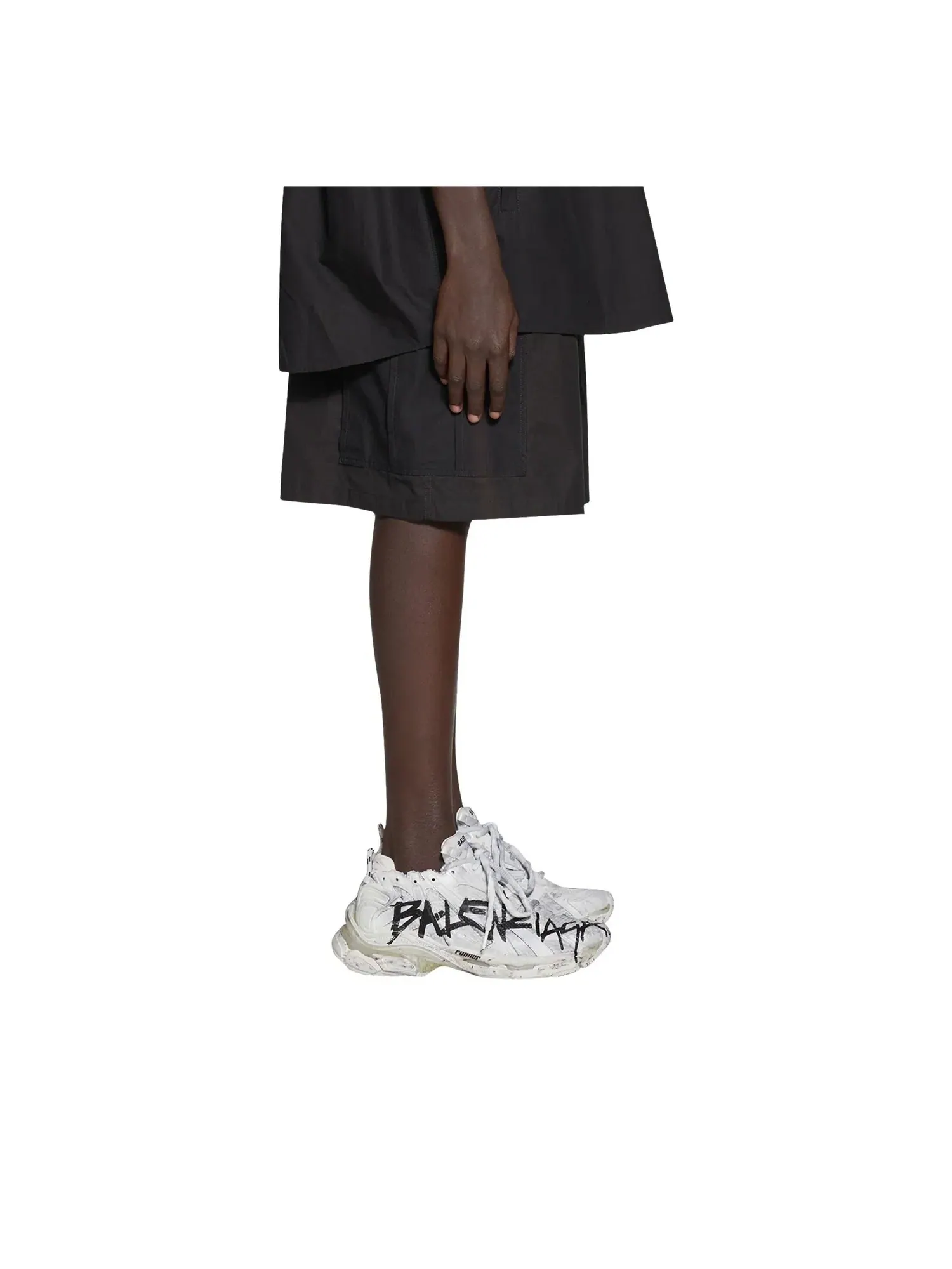Мужские кроссовки с принтом Graffiti Balenciaga Runner — изображение 6 из 7, белый