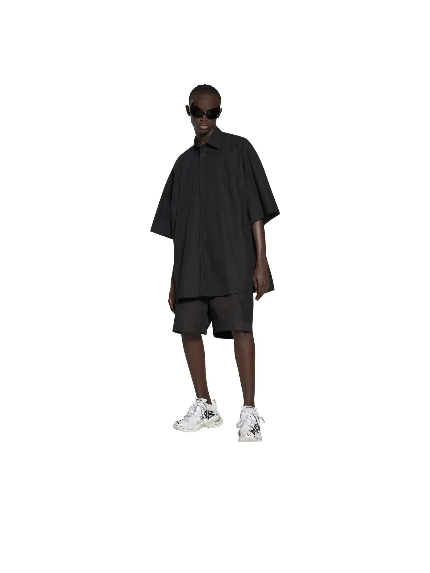 Мужские кроссовки с принтом Graffiti Balenciaga Runner — изображение 7 из 7, белый