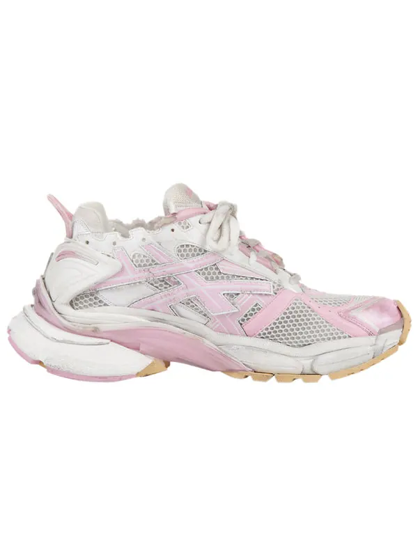Кроссовки runner sneakers 'white baby pink mesh and nylon' Balenciaga — изображение 2 из 4, белый/коричневый/розовый