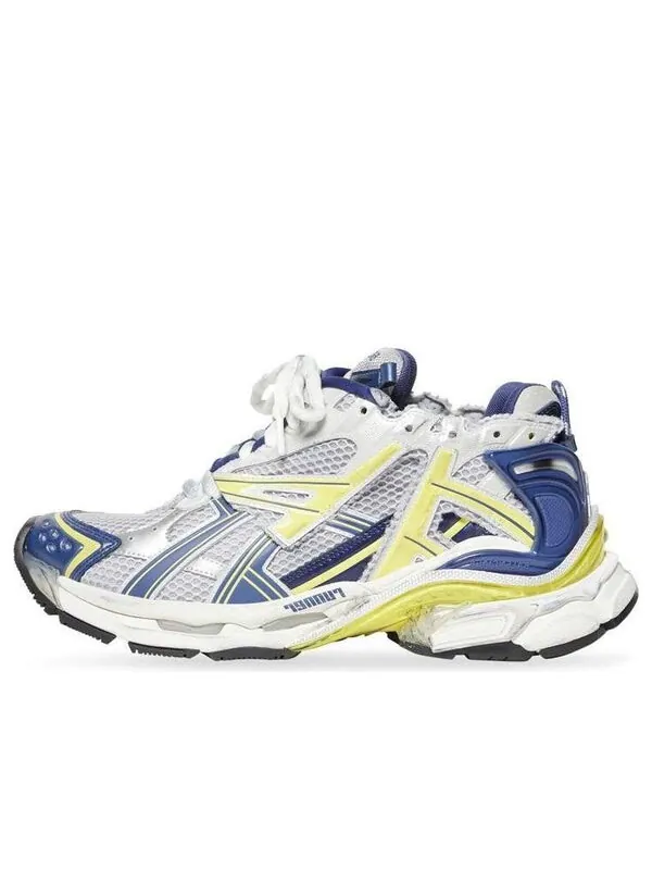 Кроссовки runner sneakers 'white blue yellow mesh and nylon' Balenciaga — изображение 1 из 4